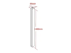 Connecteur pour verrière double - H130 cm - Blanc - TOLLESON