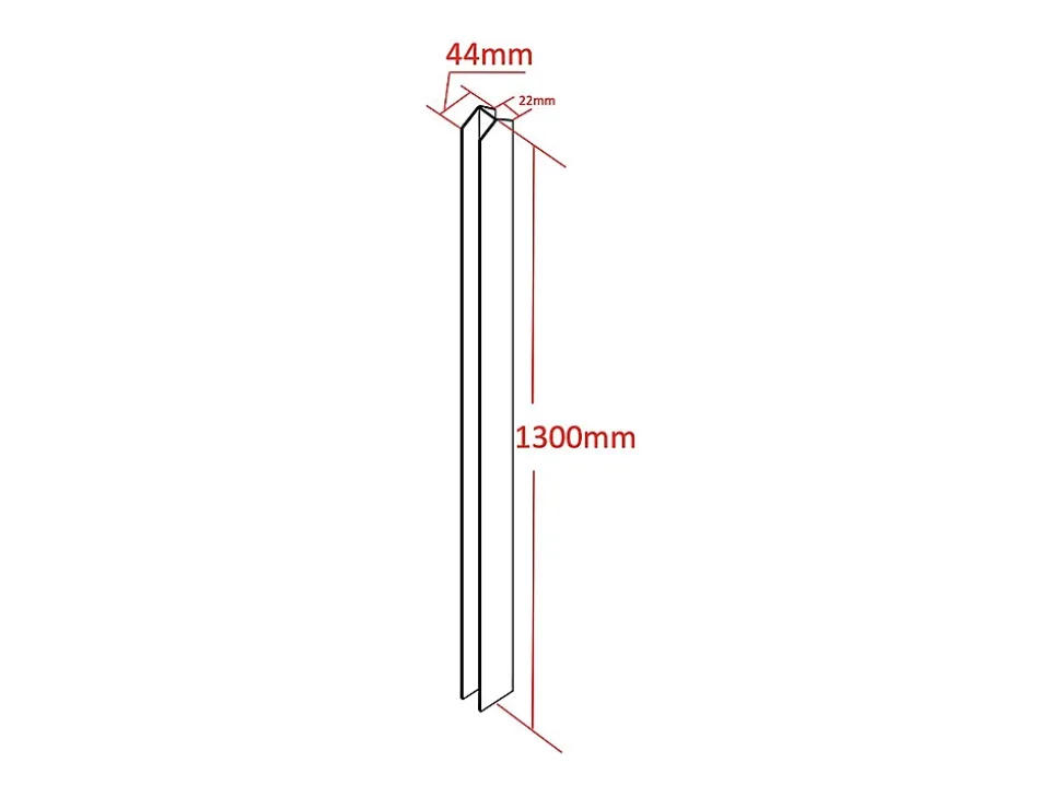 Connecteur pour verrière double - H130 cm - Blanc - TOLLESON