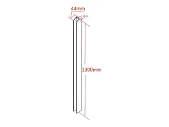 Connecteur pour verrière double - H130 cm - Blanc - TOLLESON