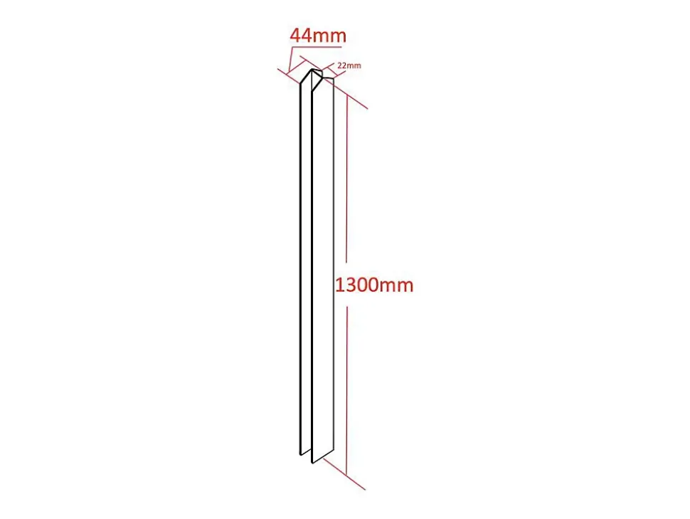 Connecteur pour verrière double - H130 cm - Blanc - TOLLESON