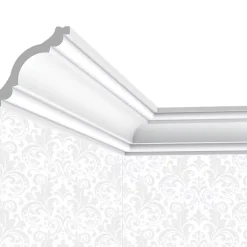 Corniche plafond Cimaises et Plus C08 - 8x8x200cm (h x p x L) - moulure décorative polyuréthane
