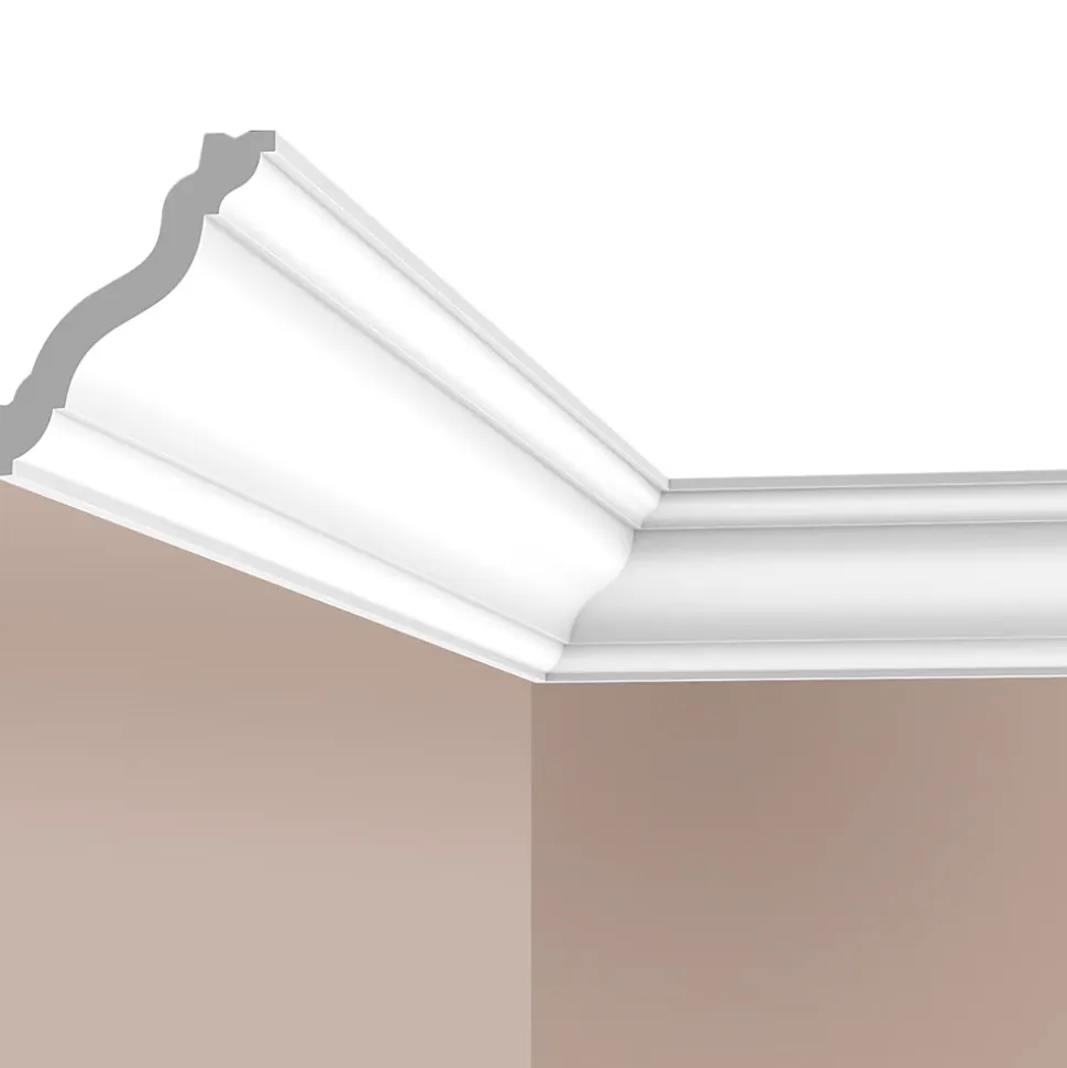 Corniche Plafond Cimaises et plus C19 - 7x6x200cm (h x p x L) - moulure décorative polymère