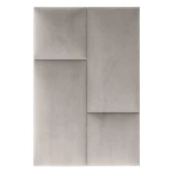 Coussin mural velours beige - 30 x 30