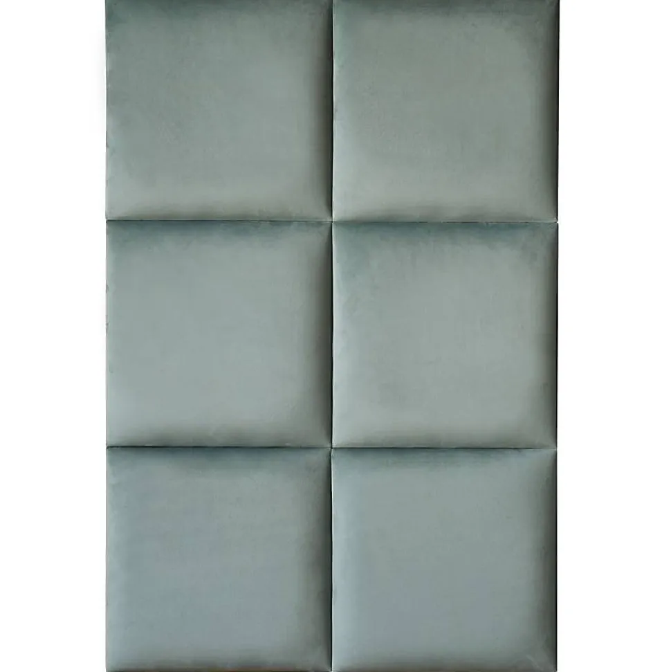 Coussin mural velours vert pastel - 30 x 30