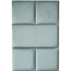 Coussin mural velours vert pastel - 30 x 30