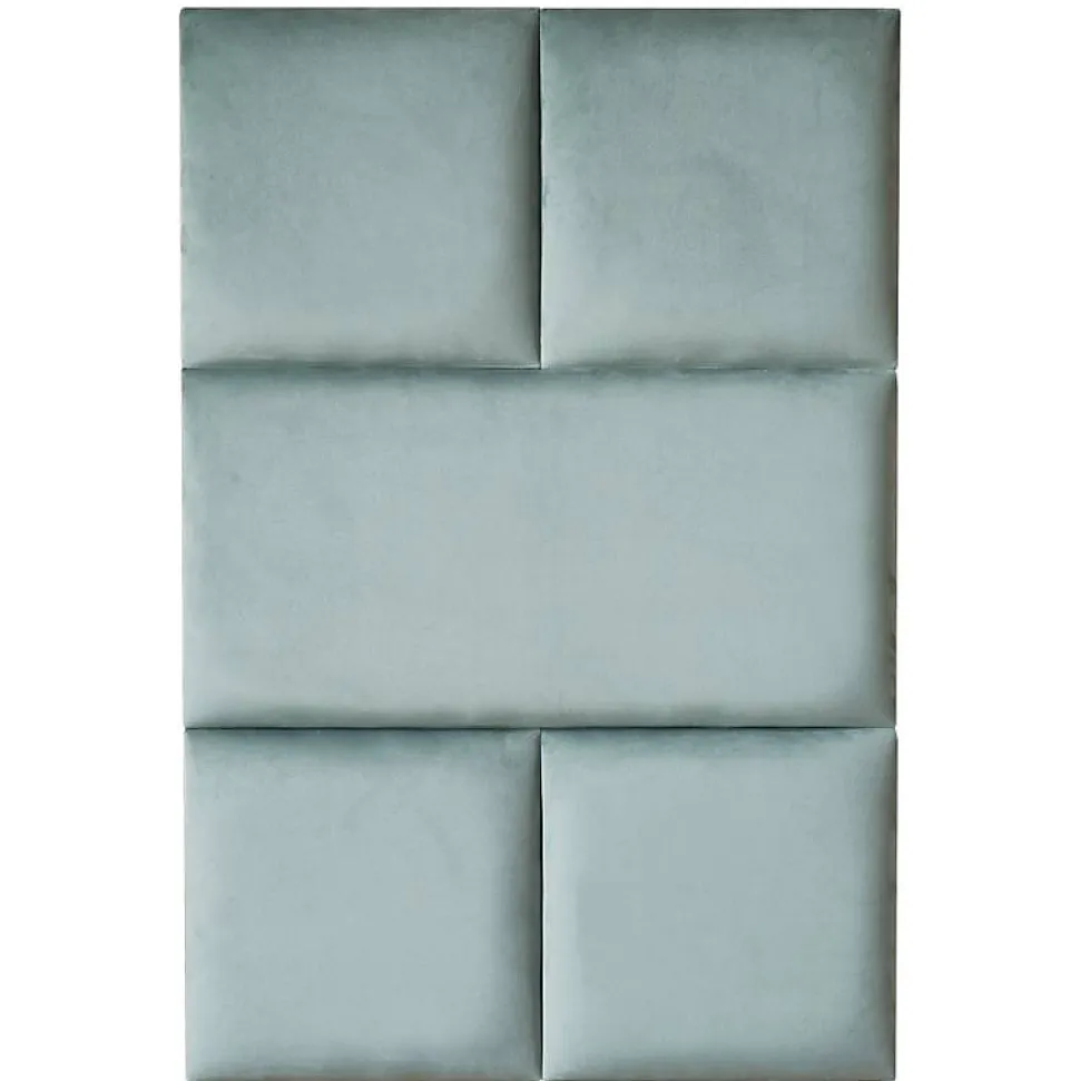 Coussin mural velours vert pastel - 30 x 30