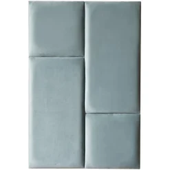 Coussin mural velours vert pastel - 60 x 30