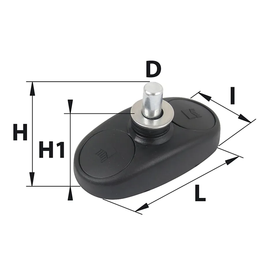 Crapaudine à visser pour portail Ø12mm Afbat noir