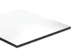 Crédence réversible blanc satiné / blanc brillant 2 x 1 m ép. 3 mm