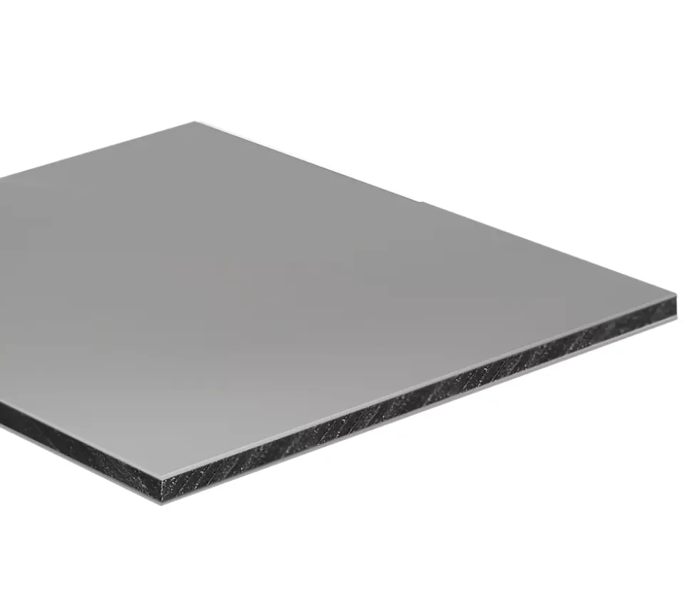 Crédence réversible gris brillant / gris anthracite 2 x 1 m ép. 3 mm
