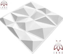 3D PVC panneaux muraux decor gaming chambre mur plafond effet 3D diamant blanc plaques PVC decoration 30x30cm 0.09m²