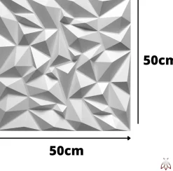 3D PVC panneaux muraux decor gaming chambre mur plafond effet 3D mirror blanc plaques PVC decoration 0.25m²