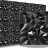 3D PVC panneaux muraux decor gaming chambre mur plafond effet 3D mirror noir plaques PVC decoration 0.25m²