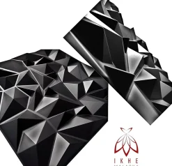 3D PVC panneaux muraux decor gaming chambre mur plafond effet 3D mirror noir plaques PVC decoration 0.25m²