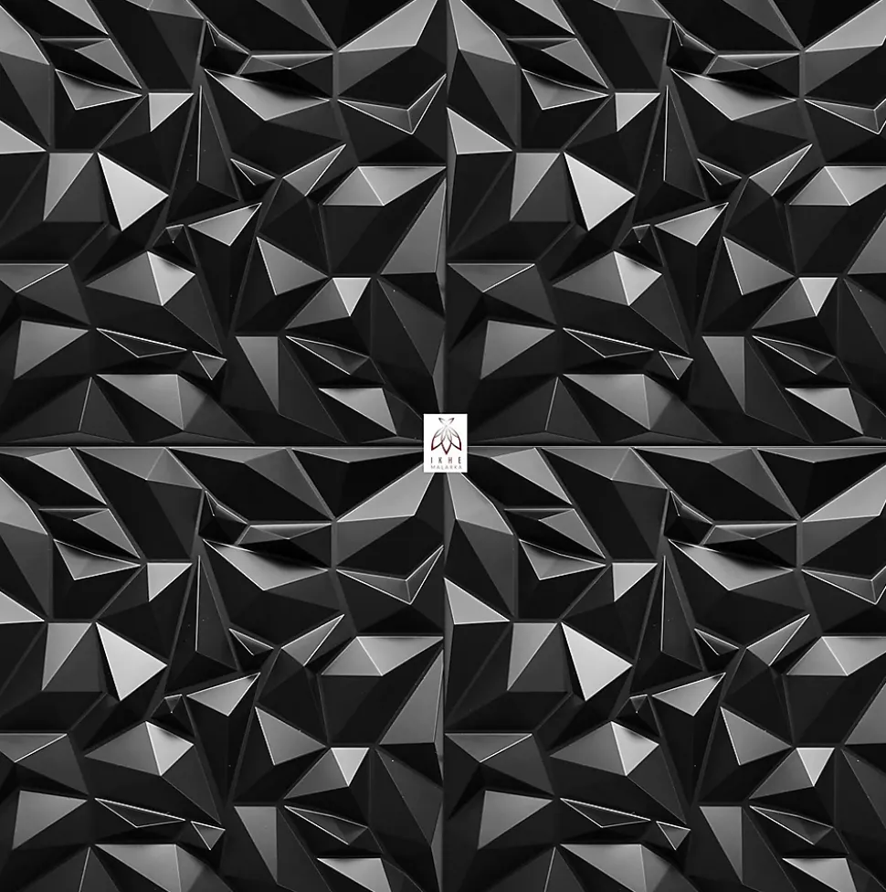 3D PVC panneaux muraux decor gaming chambre mur plafond effet 3D mirror noir plaques PVC decoration 0.25m²