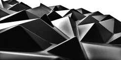 3D PVC panneaux muraux decor gaming chambre mur plafond effet 3D mirror noir plaques PVC decoration 0.25m²