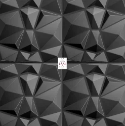 3D PVC panneaux muraux decor gaming chambre mur plafond effet 3D diamant noir plaques PVC decoration 30x30cm 0.09m²