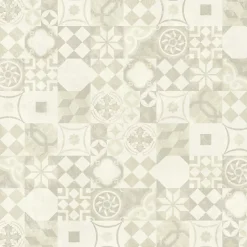 Dalle sol PVC Clipsable Mix and Match - Click 5G - Carreaux de ciment beige clair - Paquet de 1,49 m²