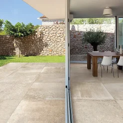 DALLE SUR PLOTS BLOIS BEIGE 90x90x2 cm rectifié antidérapante