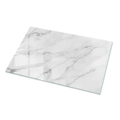 Dessus de table en verre trempé Wallfluent 100x70 cm Motif de surface en marbre