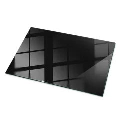 Dessus de table en verre trempé Wallfluent 100x70 cm Couleur noire lisse