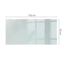 Dessus de table en verre trempé Wallfluent 100x50 cm Transparent