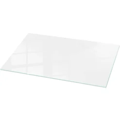 Dessus de table en verre trempé Wallfluent 100x50 cm Couleur blanche lisse