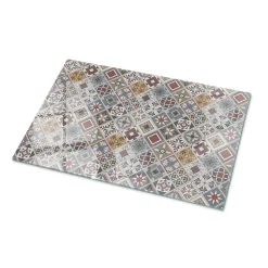 Dessus de table en verre trempé Wallfluent 100x70 cm Motif mosaïque avec ornements