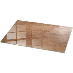 Dessus de table en verre trempé Wallfluent 100x50 cm Motif naturel du bois