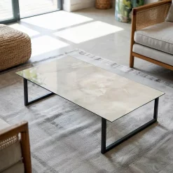 Dessus de table en verre trempé Wallfluent 100x50 cm Motif texturé de marbre