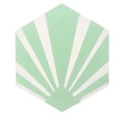 EN STOCK - Carreaux de ciment véritable - Gatsby - Vert Amande