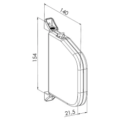 Enrouleur de sangle arrondi pour volet roulant avec sangle de 5,5 m - blanc