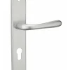 Ensemble de poignées pour porte d'entrée Pelope trou de cylindre, carré 7mm, entr'axes 195mm, argent - THIRARD