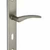 Ensemble de poignées pour porte de chambre Vesta trou de clé, carré 7mm, entr'axes 195mm, nickelé satiné - THIRARD
