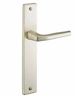 Ensemble de poignées pour porte intérieure Picardie sans trou, carré 8mm, entr'axes 195mm, couleur champagne - THIRARD
