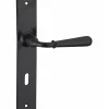 Ensemble de poignées pour porte de chambre Charon trou de clé, carré 7mm, entr'axes 195mm, acier patiné - THIRARD