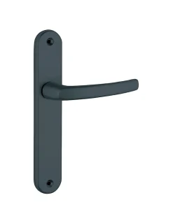 Ensemble de poignées pour porte intérieure Sultane sans trou, carré 7mm, entr'axes 195mm, anthracite - THIRARD