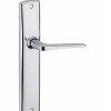 Ensemble de poignées pour porte intérieure Demeter sans trou, entr'axes 195mm, chromé - THIRARD