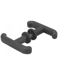 Ensemble de poignées pour porte de garage, carré 8mm, noir - THIRARD