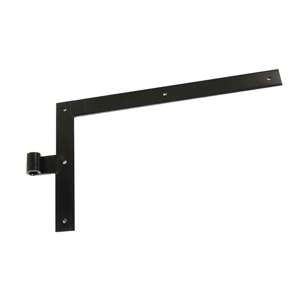 Equerre acier bout droit pour volet en bois acier noir Afbat