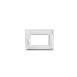 Fenêtre 1 vantail oscillo-battante, tirant droit double vitrage GoodHome en PVC blanc l.65 x H.48 cm