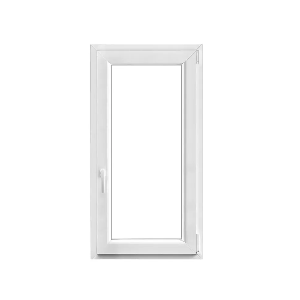 Fenêtre 1 vantail oscillo-battante, tirant droit double vitrage GoodHome en PVC blanc l.65 x H.118 cm