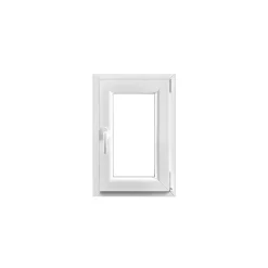Fenêtre 1 vantail oscillo-battante, tirant droit double vitrage GoodHome en PVC blanc l.55 x H.78 cm