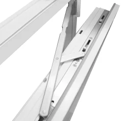 Fenêtre 1 vantail oscillo-battante, tirant droit double vitrage GoodHome en PVC blanc l.45 x H.78 cm