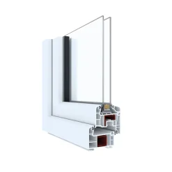 Fenêtre 1 vantail oscillo-battante, tirant droit double vitrage GoodHome en PVC blanc l.45 x H.78 cm