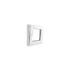 Fenêtre 1 vantail oscillo-battante, tirant droit double vitrage GoodHome en PVC blanc l.45 x H.48 cm