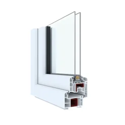 Fenêtre 1 vantail oscillo-battante, tirant droit double vitrage GoodHome en PVC blanc l.45 x H.48 cm