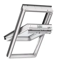 Fenêtre de toit à projection par le bas Velux GPU UK04 0057 L.134 x H.98 cm Tout confort EverFinish blanc