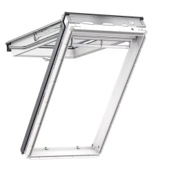 Fenêtre de toit à projection par le bas Velux GPU MK04 0057 L.78 x H.98 cm Tout confort EverFinish blanc