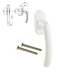 Fenêtre PVC - LxH 1100x600 mm -Triple Vitrage - Blanc -poignée à droite